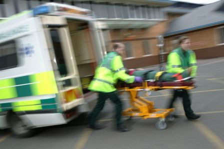 ambulance with patient